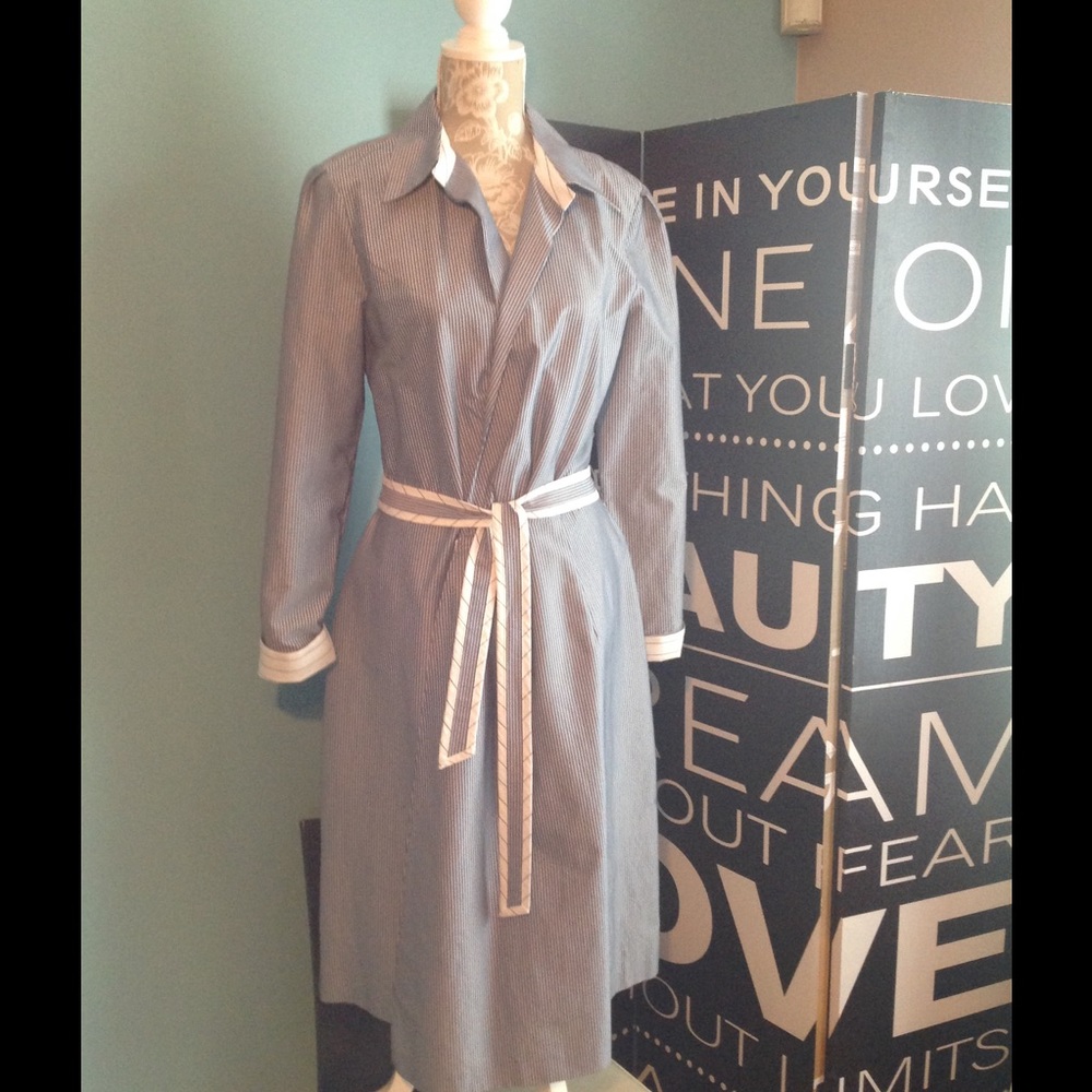 Wrap striped dress